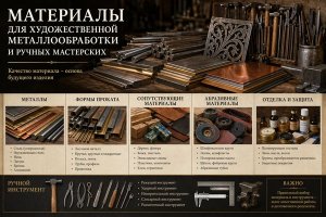 Материалы для художественной металлообработки и ручных мастерских