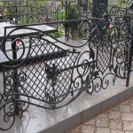 Openwork fence at the cemetery