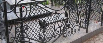 Openwork fence at the cemetery