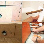 How to make a hole in a tile for a pipe