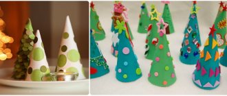 How to make a cardboard cone for a Christmas tree with your own hands: diagram with photos and videos