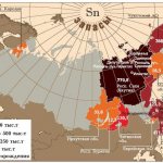 Карта месторождений олова