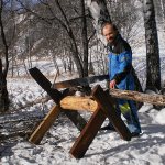 Do-it-yourself sawhorses for sawing firewood, drawings, dimensions