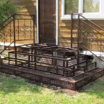 Porch near a metal house