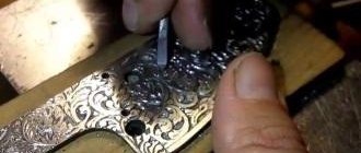 Master during engraving