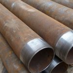 Casing steel pipes for wells