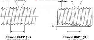 Differences between BSPP and BSPT inch threads - photo