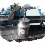 sandblasting gun for work