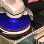 Polishing metal with a grinder