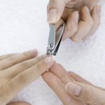 Working with nail clippers