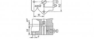 Dimensions of the die plate of the K2019 crank press