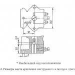 Dimensions of the die plate of the K2019 crank press