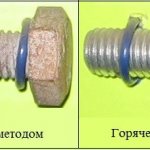 Test results of bolts with different galvanization in hydrochloric acid solution