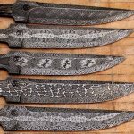 Drawings on Damascus knives