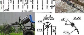 The simplest drawing of a rake