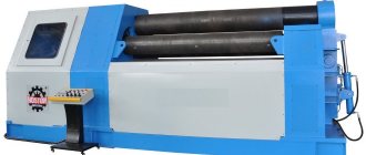 Rolling machine W12-4x2500 rolls mild steel up to 4 mm thick