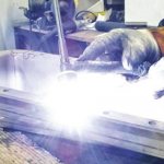 Welding titanium with argon