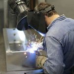 Welder at work