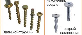 options and types of screws